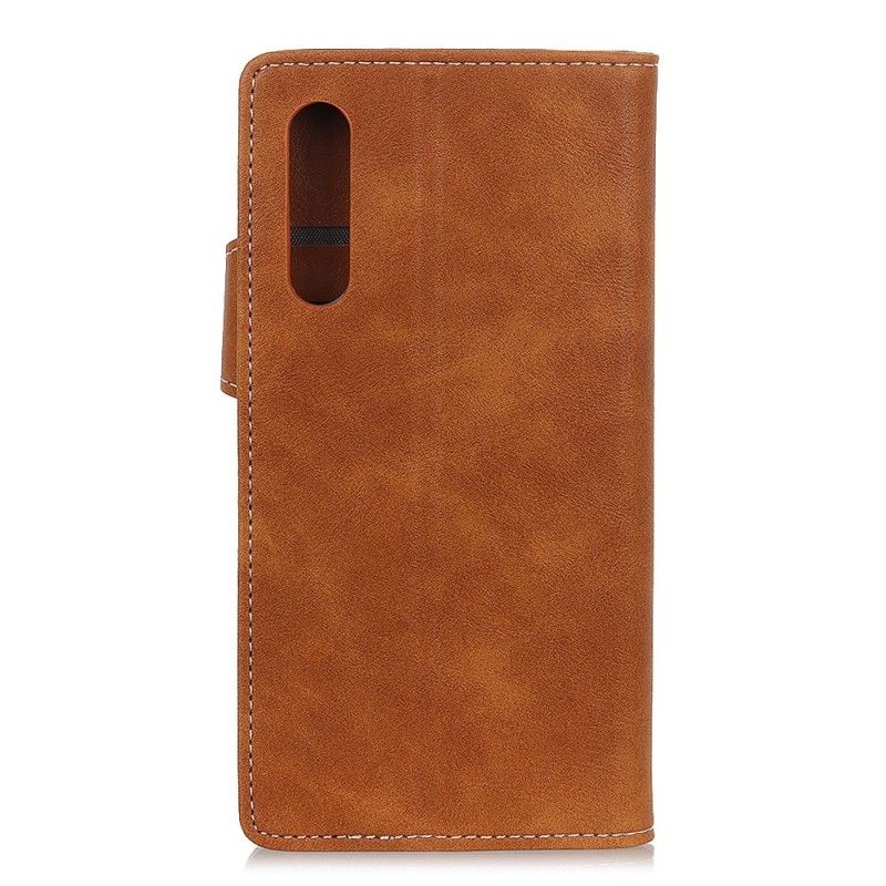 Cover Folio-hoesje Samsung Galaxy A50 Rood Zwart Telefoonhoesje Artistieke Knoop En Stiksel