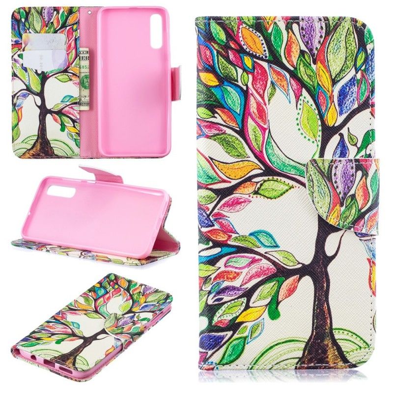 Cover Folio-hoesje Samsung Galaxy A50 Telefoonhoesje Gekleurde Boom