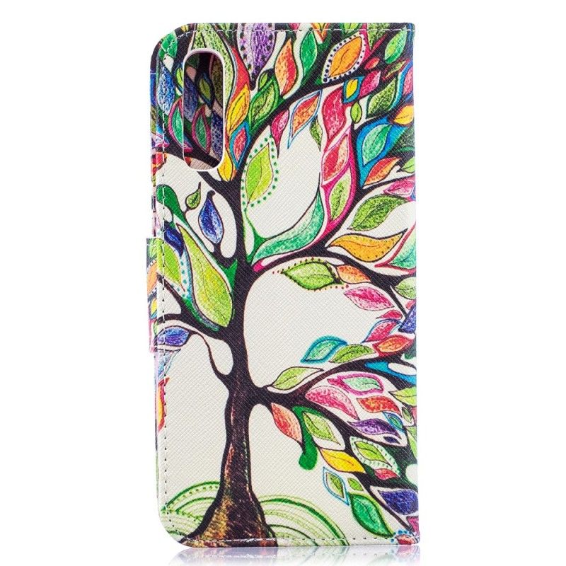 Cover Folio-hoesje Samsung Galaxy A50 Telefoonhoesje Gekleurde Boom