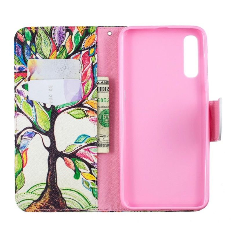 Cover Folio-hoesje Samsung Galaxy A50 Telefoonhoesje Gekleurde Boom