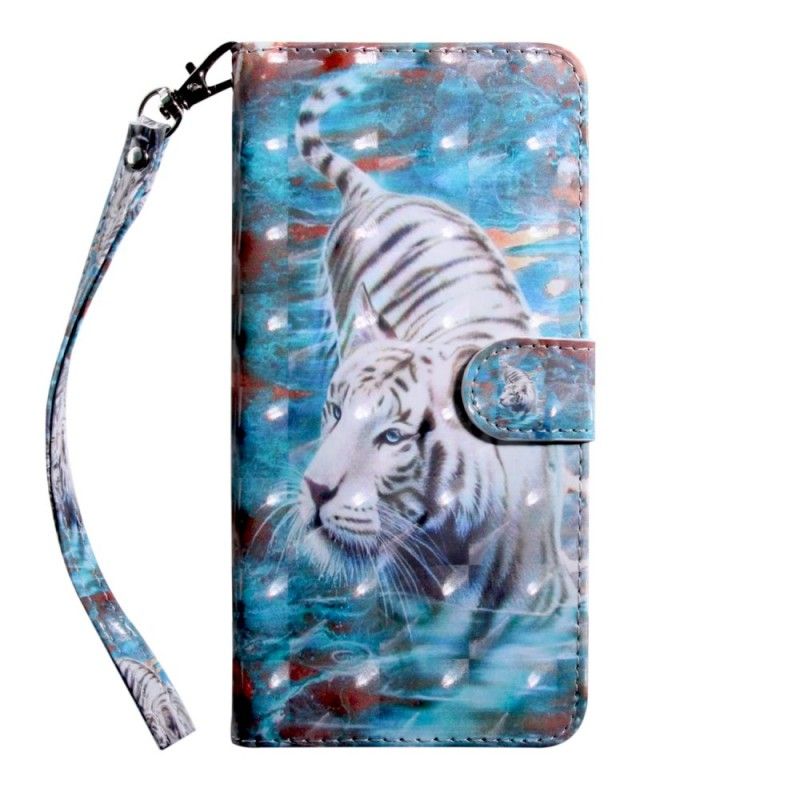 Cover Folio-hoesje Samsung Galaxy A50 Telefoonhoesje Tijger In Het Water