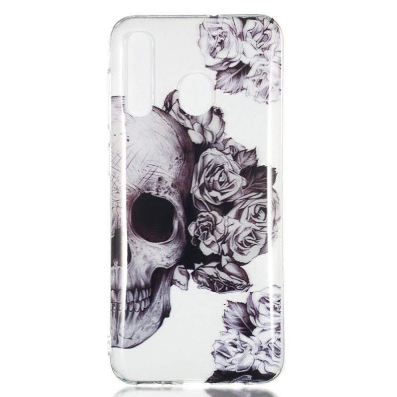 Cover Hoesje Samsung Galaxy A50 Telefoonhoesje Gebloemde Schedel