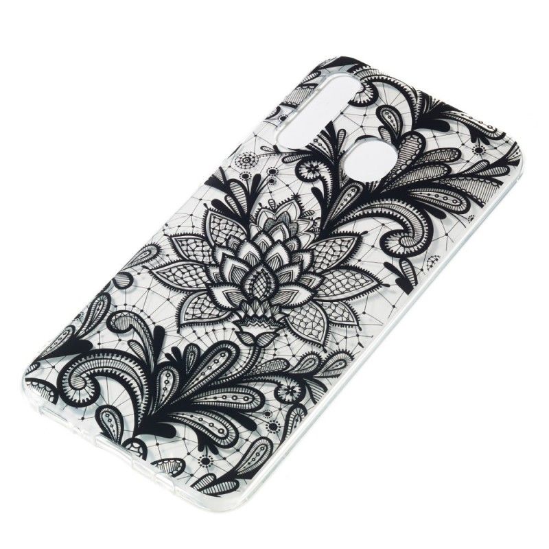 Cover Hoesje Samsung Galaxy A50 Telefoonhoesje Geborduurde Bloem