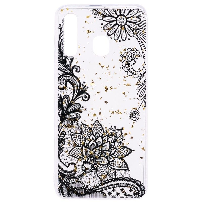 Cover Hoesje Samsung Galaxy A50 Telefoonhoesje Kant En Goudstof