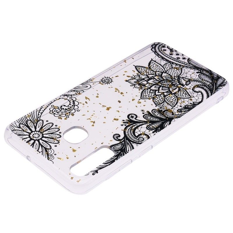 Cover Hoesje Samsung Galaxy A50 Telefoonhoesje Kant En Goudstof