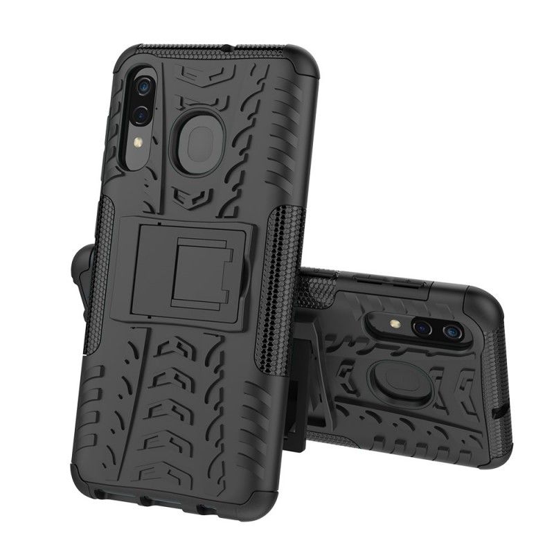 Cover Hoesje Samsung Galaxy A50 Wit Zwart Telefoonhoesje Ultrabestendig