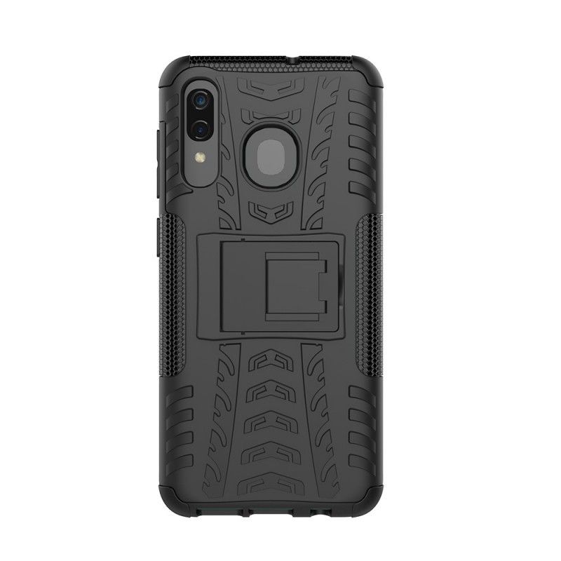 Cover Hoesje Samsung Galaxy A50 Wit Zwart Telefoonhoesje Ultrabestendig