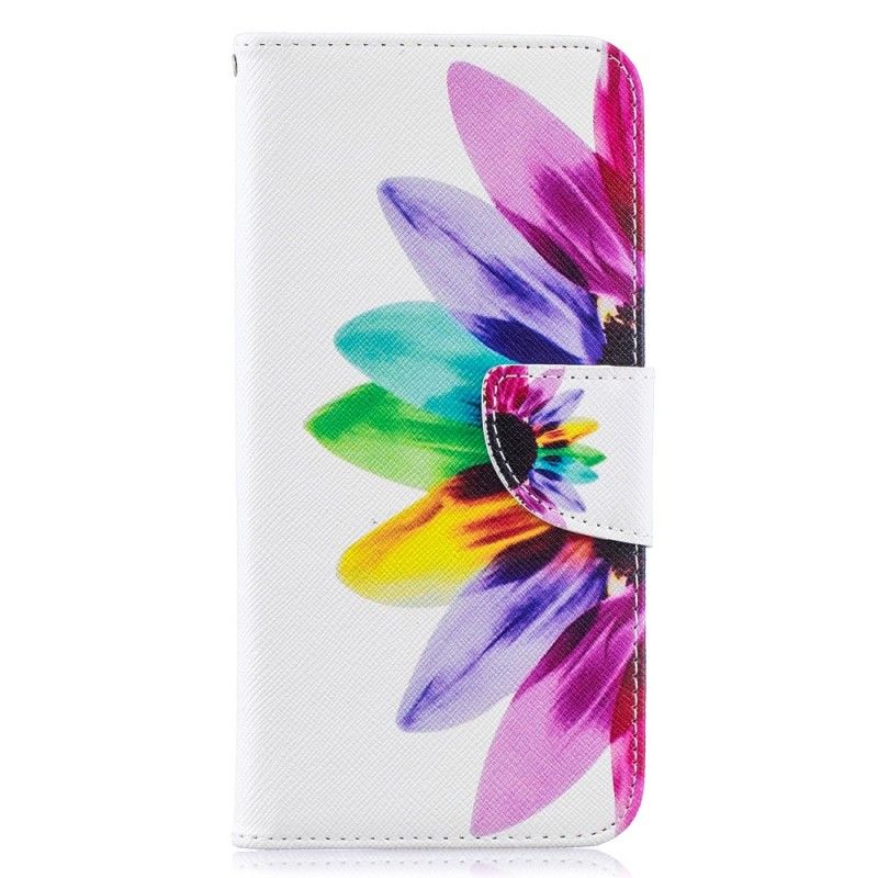 Flip Case Leren Samsung Galaxy A50 Aquarelbloem