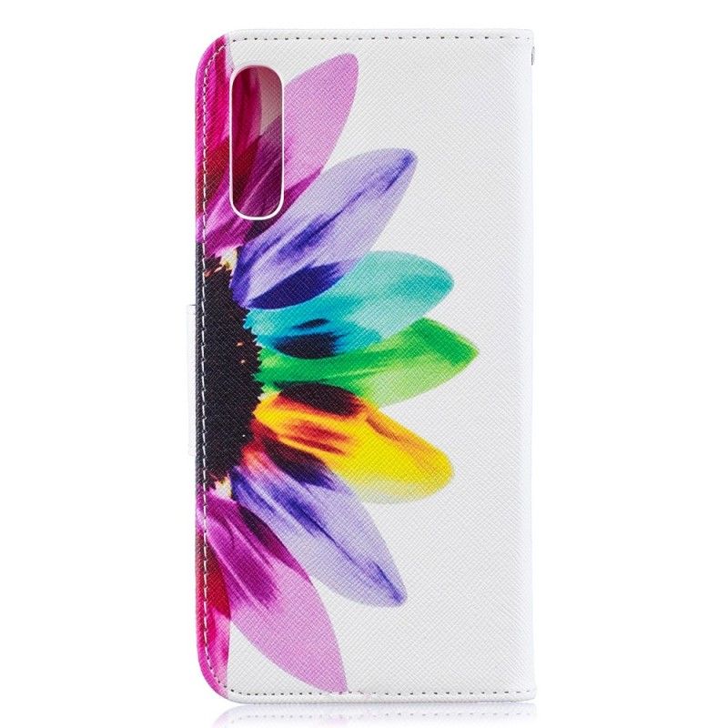 Flip Case Leren Samsung Galaxy A50 Aquarelbloem