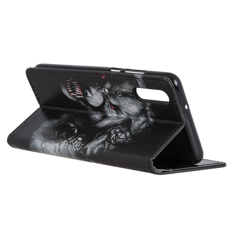 Flip Case Leren Samsung Galaxy A50 Weerwolf