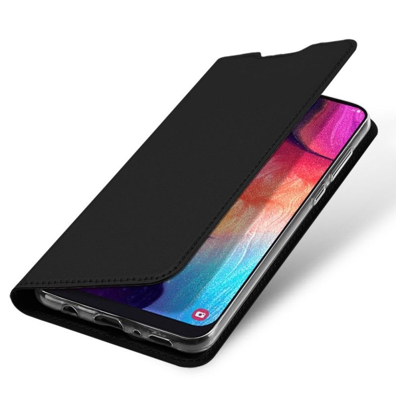 Folio-hoesje Samsung Galaxy A50 Donkerblauw Zwart Eerste Klas Serie