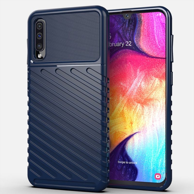 Hoesje Samsung Galaxy A50 Groen Zwart Donderreeks