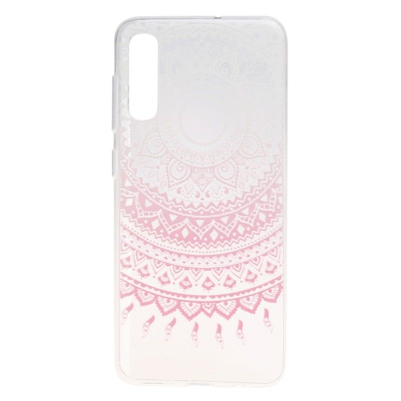 Hoesje Samsung Galaxy A50 Lichtblauw Roze Transparante Kleurrijke Mandala