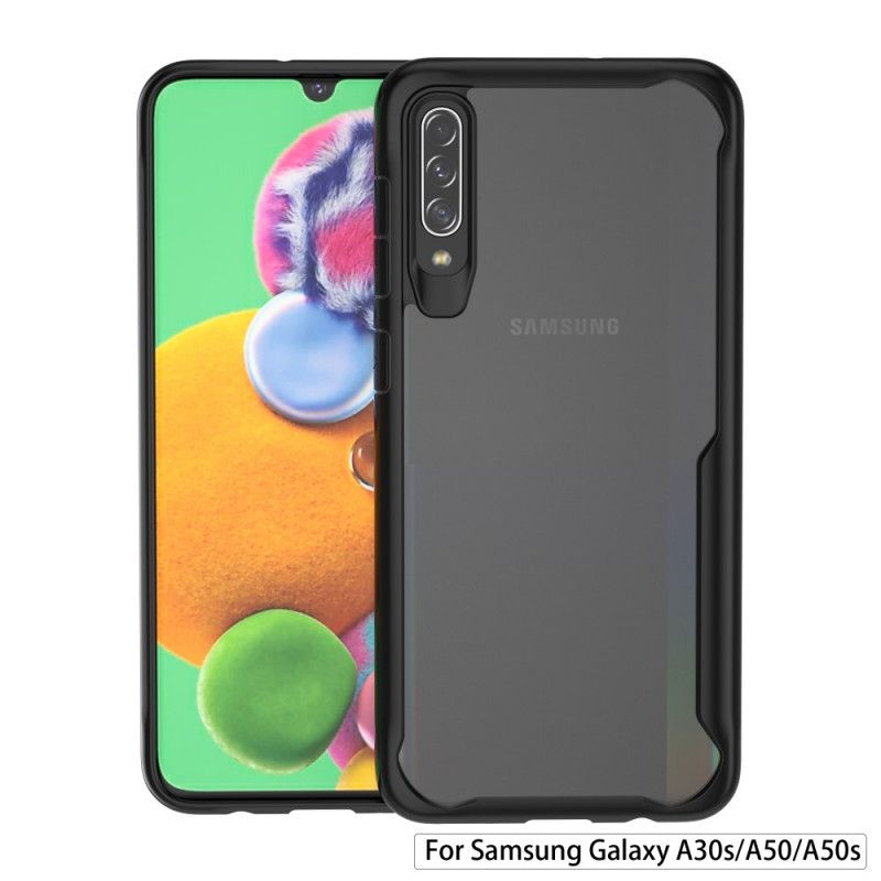 Hoesje Samsung Galaxy A50 Rood Zwart Afgeschuinde Hybride