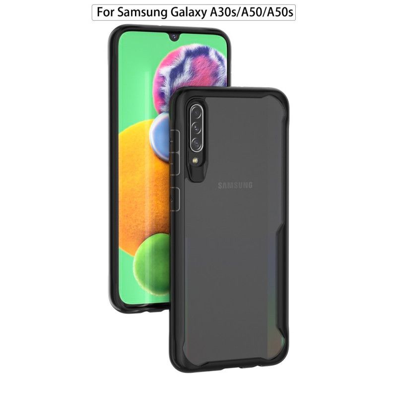 Hoesje Samsung Galaxy A50 Rood Zwart Afgeschuinde Hybride