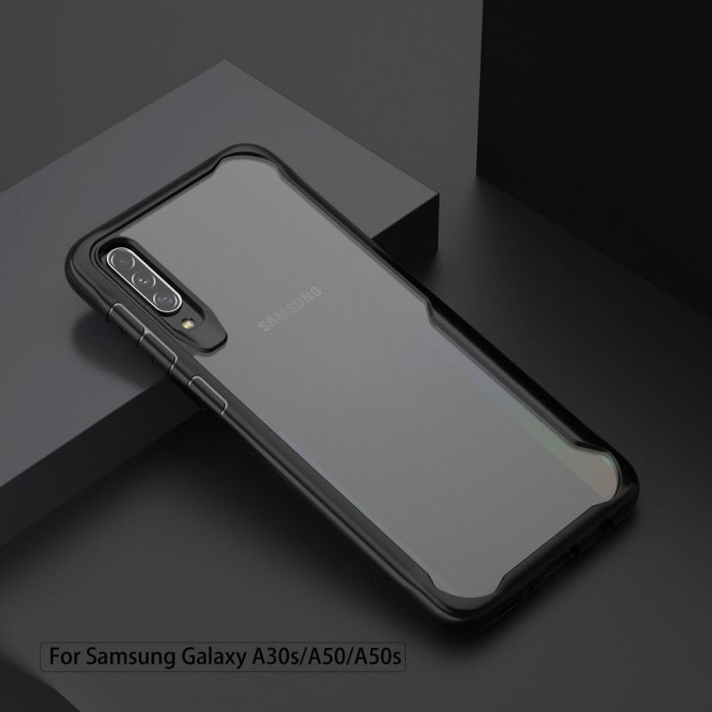 Hoesje Samsung Galaxy A50 Rood Zwart Afgeschuinde Hybride