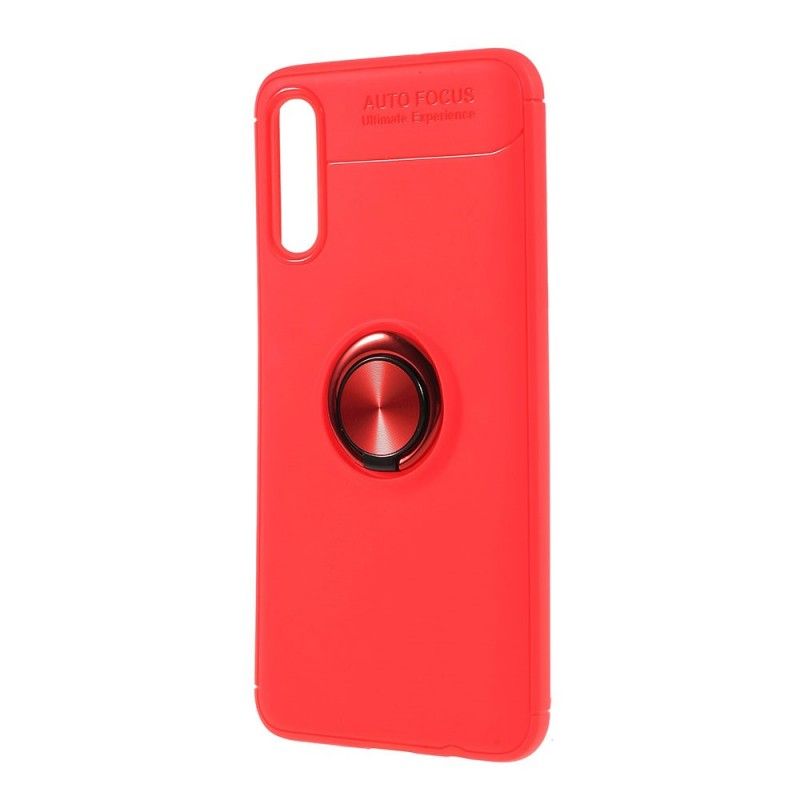 Hoesje Samsung Galaxy A50 Rood Zwart Roterende Ring