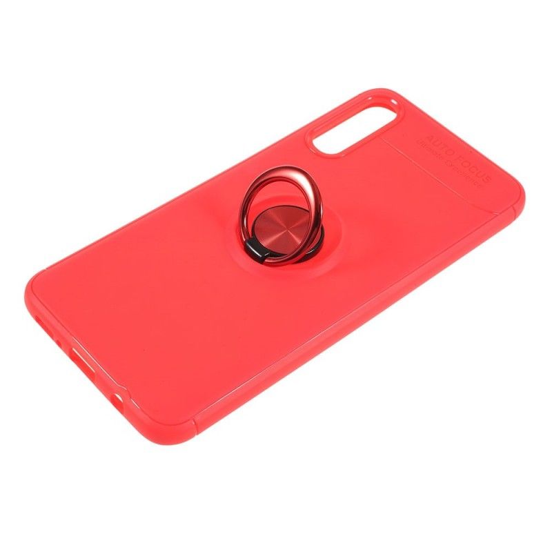 Hoesje Samsung Galaxy A50 Rood Zwart Roterende Ring