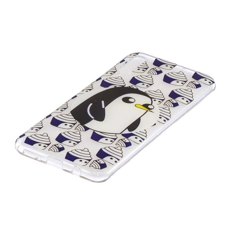 Hoesje Samsung Galaxy A50 Telefoonhoesje Transparante Pinguïns