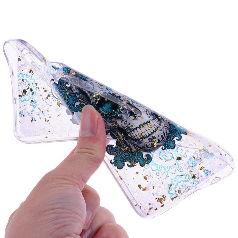 Hoesje voor Samsung Galaxy A50 Blauwe Schedel
