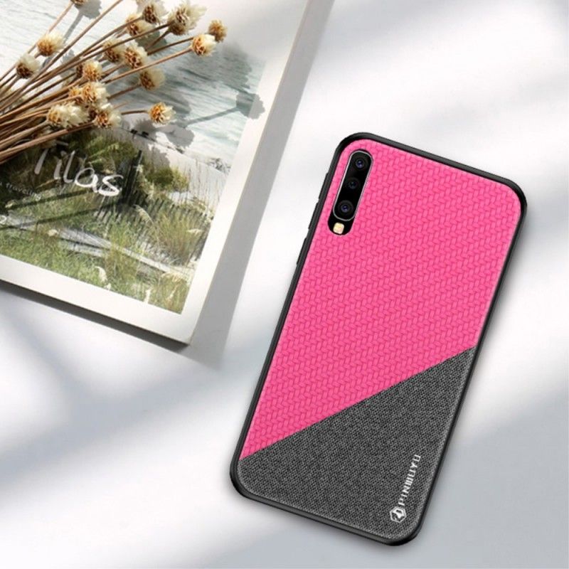 Hoesje voor Samsung Galaxy A50 Donkerblauw Geel Pinwuyo Eer-Serie