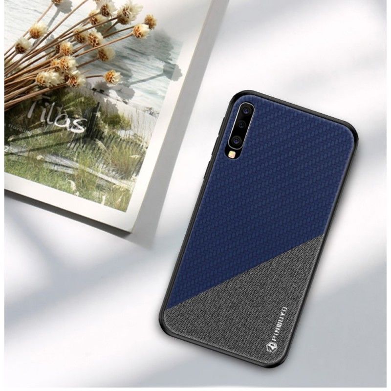 Hoesje voor Samsung Galaxy A50 Donkerblauw Geel Pinwuyo Eer-Serie