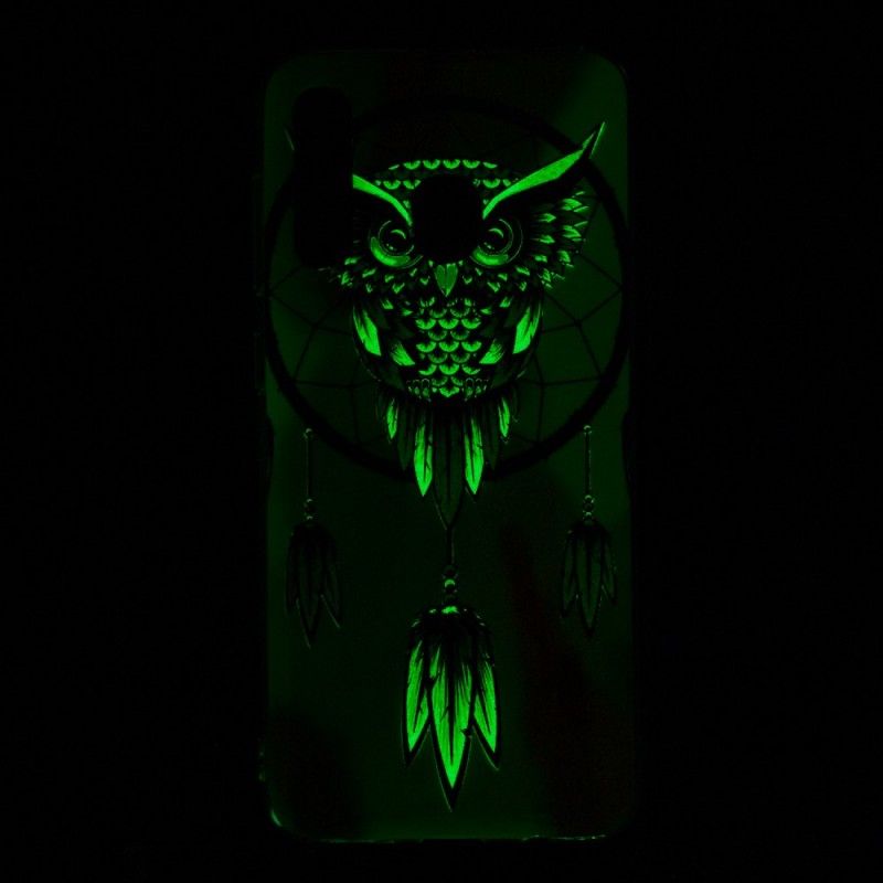 Hoesje voor Samsung Galaxy A50 Fluorescerende Uil Dromenvanger