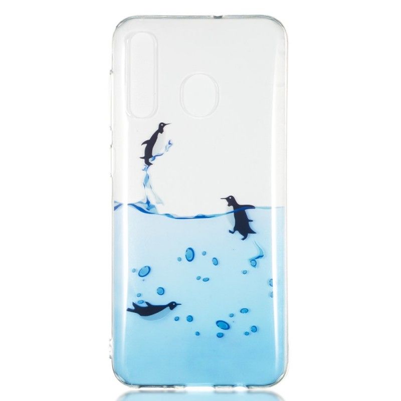 Hoesje voor Samsung Galaxy A50 Set Pinguïns