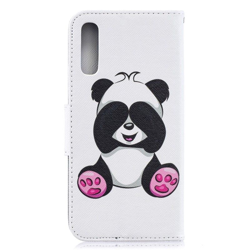 Leren Hoesje Samsung Galaxy A50 Leuke Panda