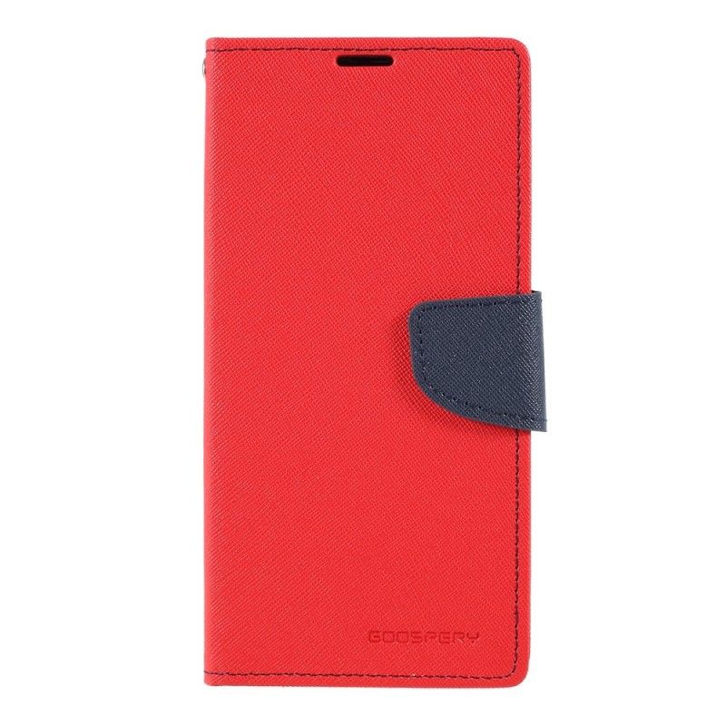 Leren Hoesje Samsung Galaxy A50 Magenta Rood Tweekleurig Kwik