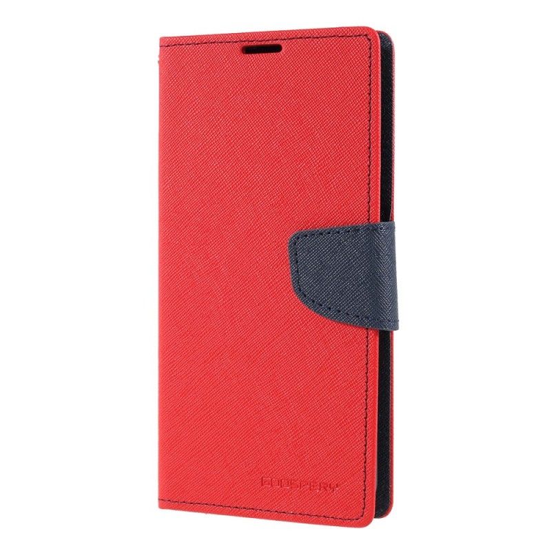 Leren Hoesje Samsung Galaxy A50 Magenta Rood Tweekleurig Kwik