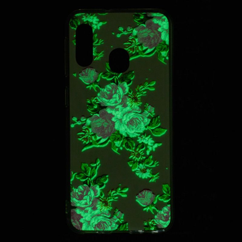 Case Hoesje Samsung Galaxy A20e Telefoonhoesje Fluorescerende Vrijheidsbloemen