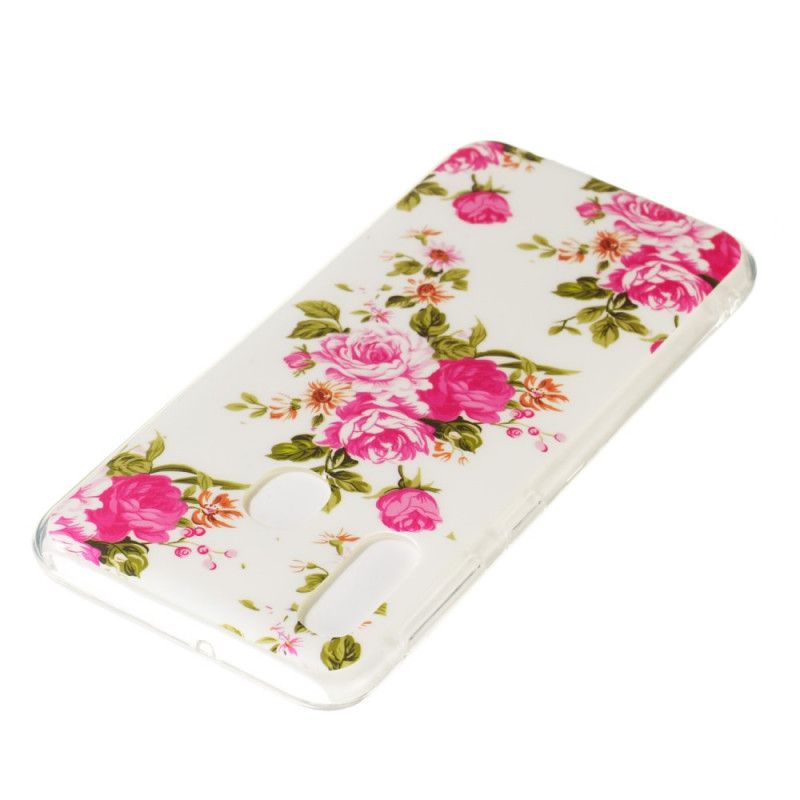 Case Hoesje Samsung Galaxy A20e Telefoonhoesje Fluorescerende Vrijheidsbloemen