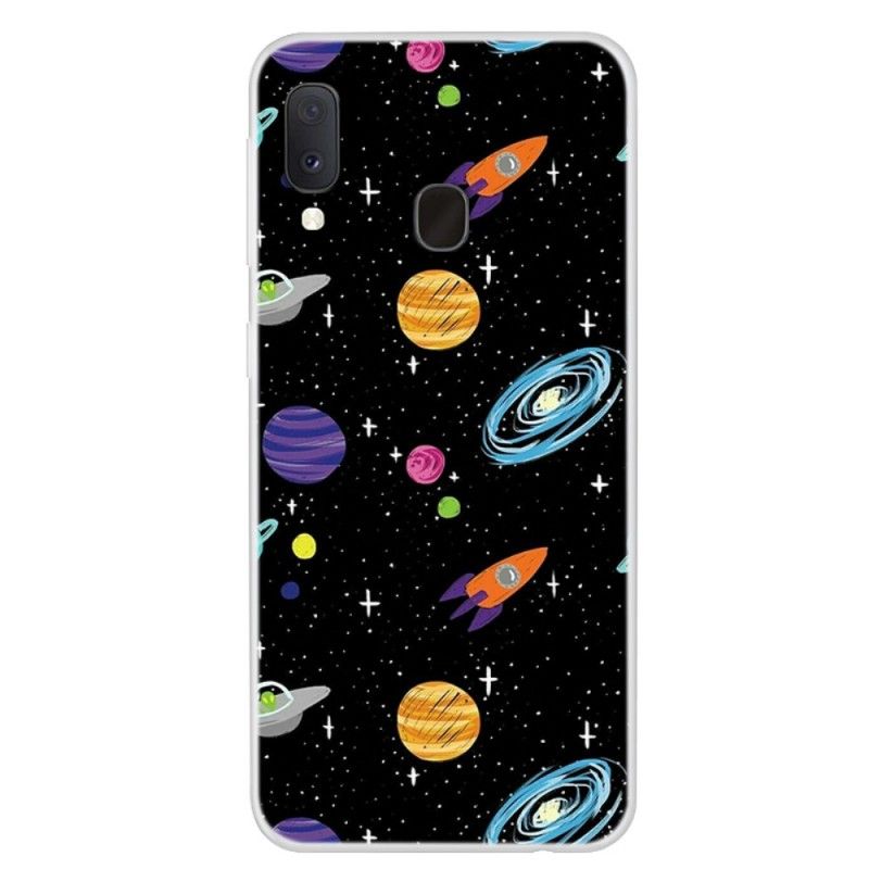 Case Hoesje Samsung Galaxy A20e Telefoonhoesje Sterrenstelsel Planeet