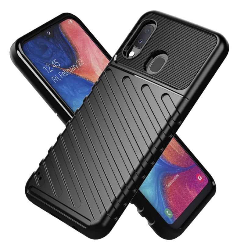 Cover Hoesje Samsung Galaxy A20e Groen Zwart Telefoonhoesje Donderreeks