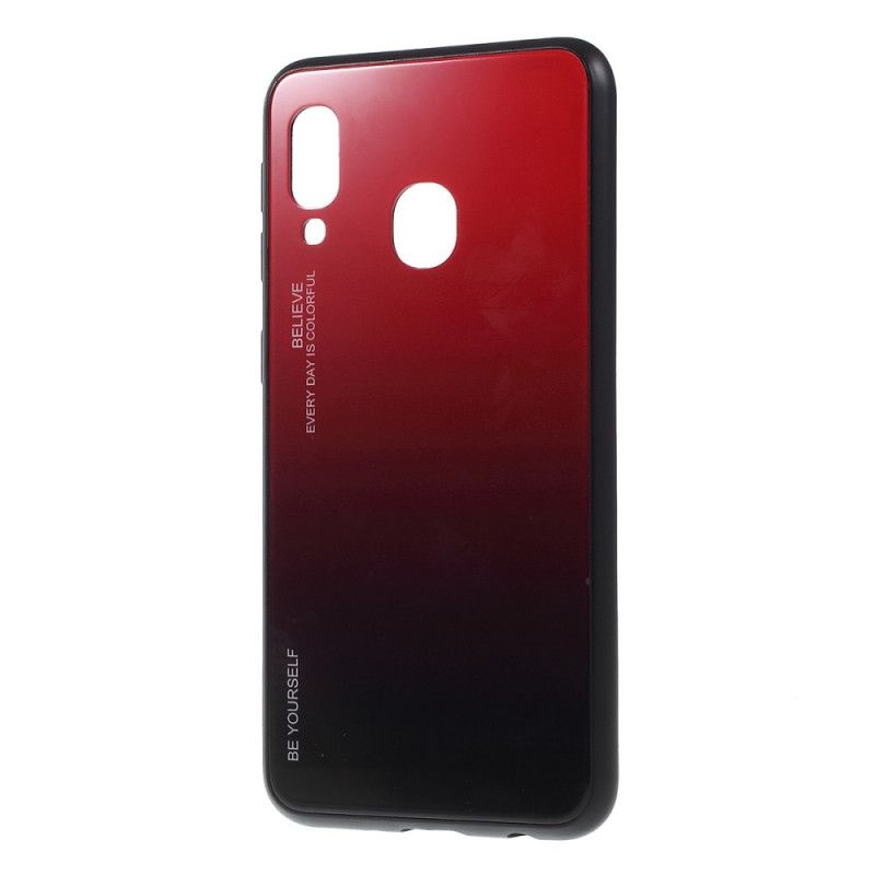 Cover Hoesje Samsung Galaxy A20e Roze Rood Telefoonhoesje Gegalvaniseerde Kleur