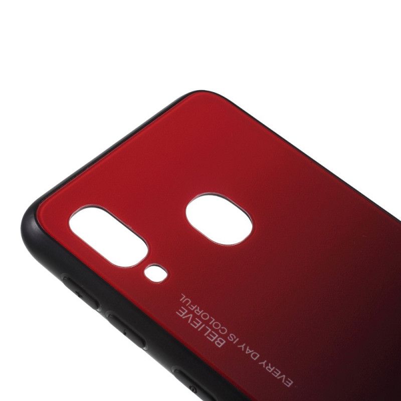 Cover Hoesje Samsung Galaxy A20e Roze Rood Telefoonhoesje Gegalvaniseerde Kleur