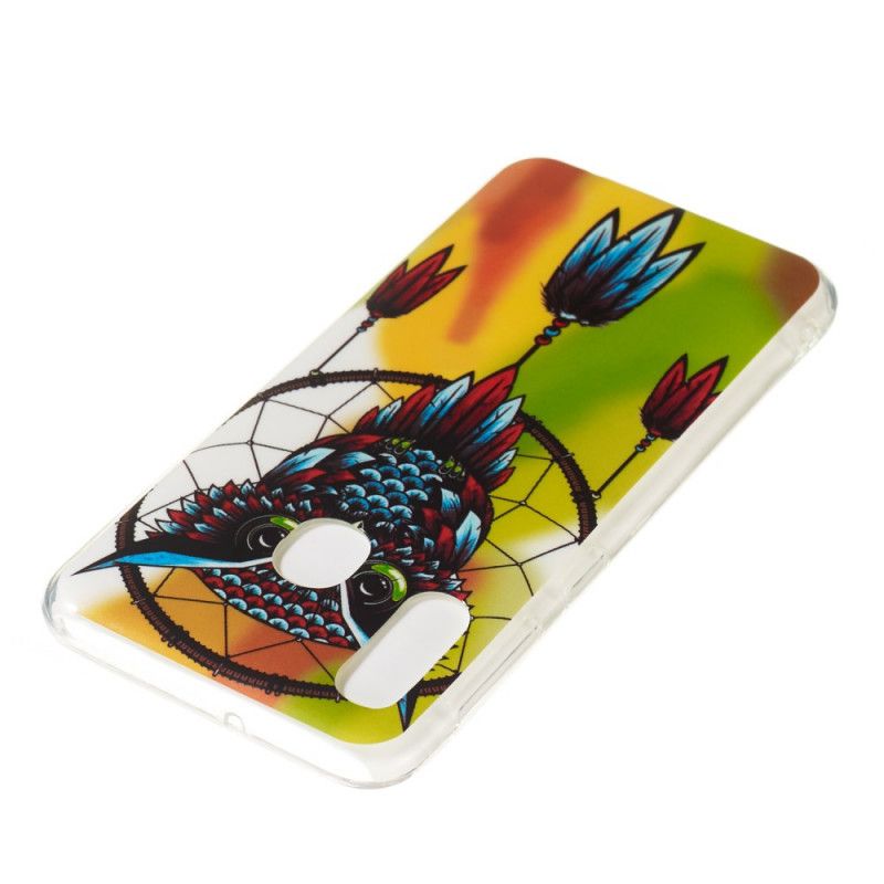 Cover Hoesje Samsung Galaxy A20e Telefoonhoesje Fluorescerende Uil Dromenvanger