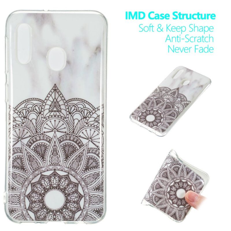 Cover Hoesje Samsung Galaxy A20e Telefoonhoesje Gemarmerde Mandala