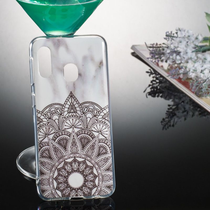 Cover Hoesje Samsung Galaxy A20e Telefoonhoesje Gemarmerde Mandala