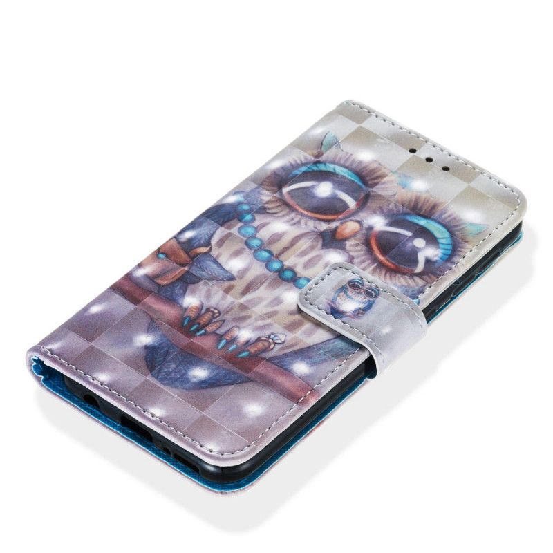 Flip Case Leren Samsung Galaxy A20e Juffrouw Uil