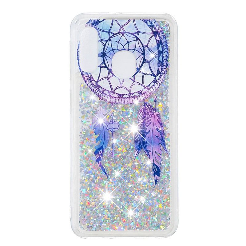 Hoesje Samsung Galaxy A20e Blauwe Glitter Dromenvanger