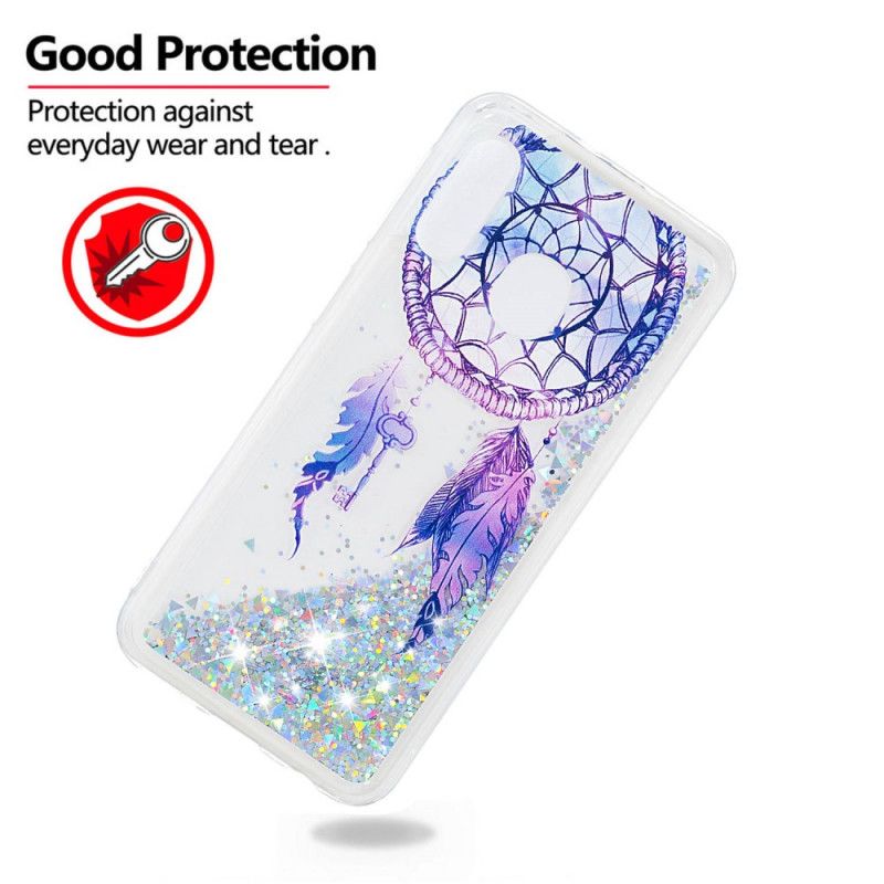 Hoesje Samsung Galaxy A20e Blauwe Glitter Dromenvanger