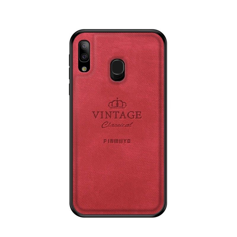 Hoesje Samsung Galaxy A20e Rood Zwart Eervolle Vintage