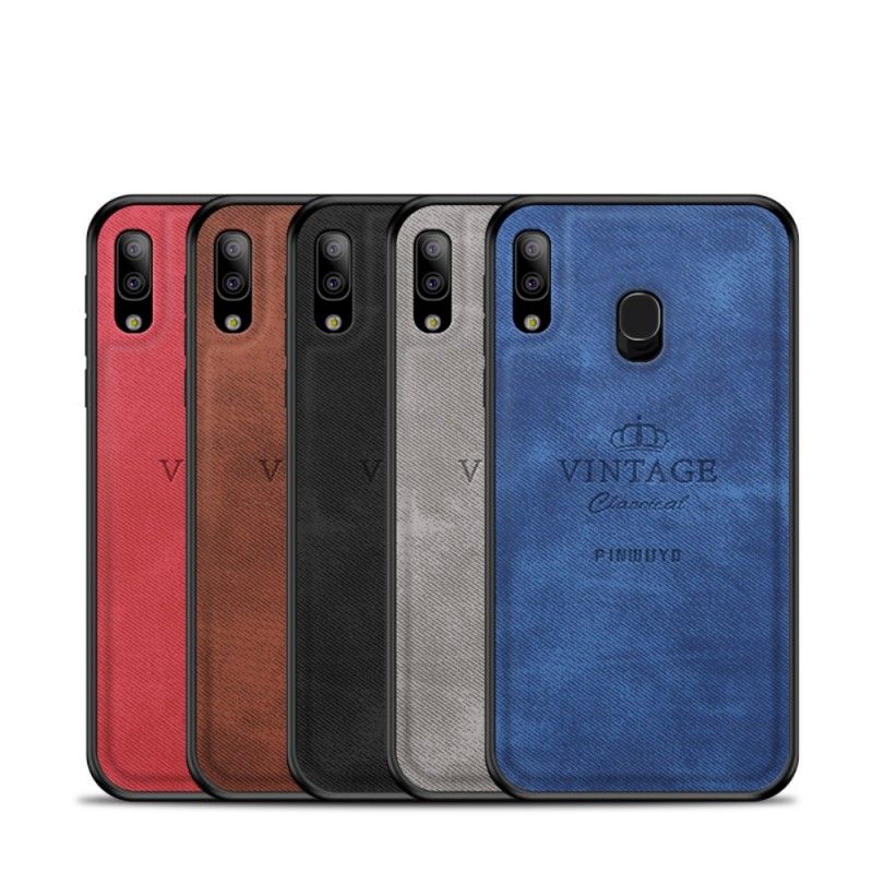 Hoesje Samsung Galaxy A20e Rood Zwart Eervolle Vintage