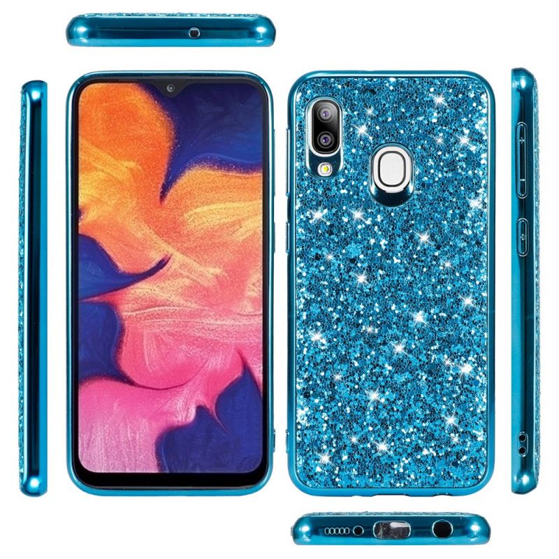 Hoesje Samsung Galaxy A20e Rood Zwart Ik Ben Glitter