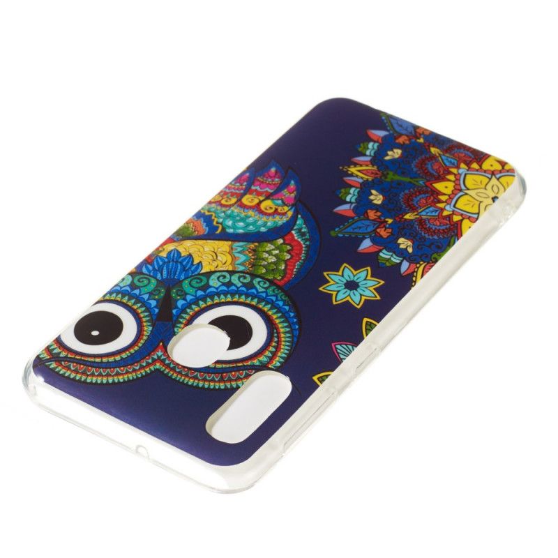 Hoesje Samsung Galaxy A20e Telefoonhoesje Fluorescerende Mandala-Uil