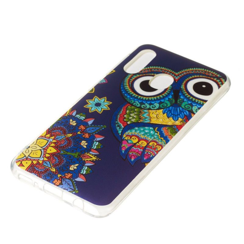 Hoesje Samsung Galaxy A20e Telefoonhoesje Fluorescerende Mandala-Uil