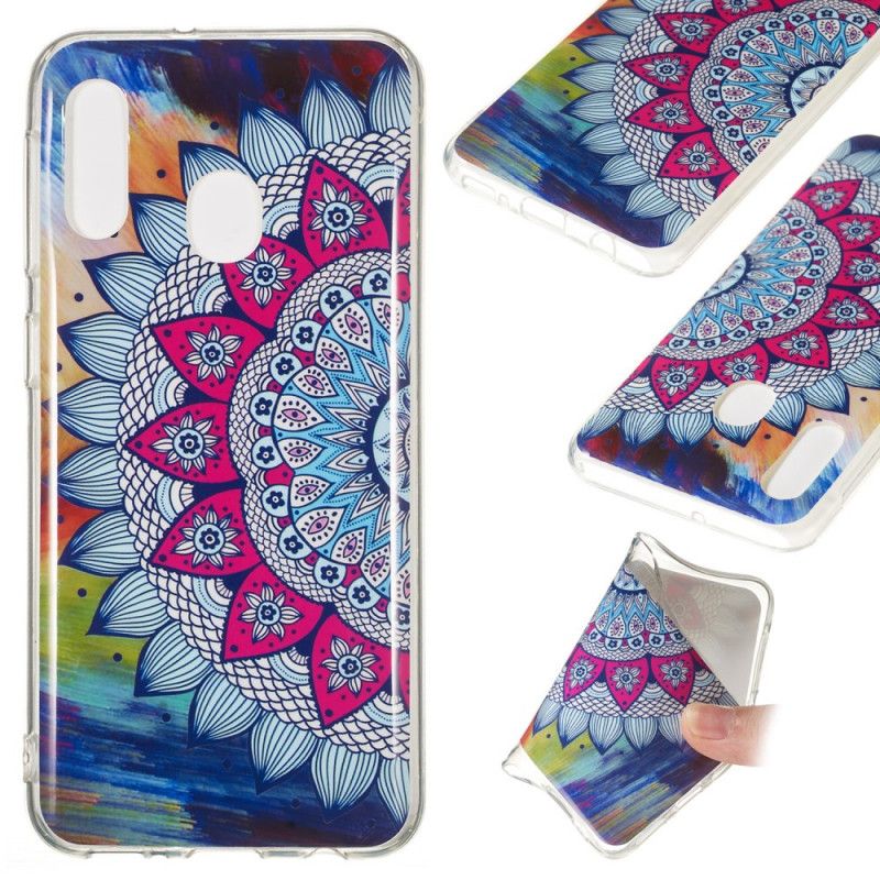 Hoesje voor Samsung Galaxy A20e Fluorescerende Mandala