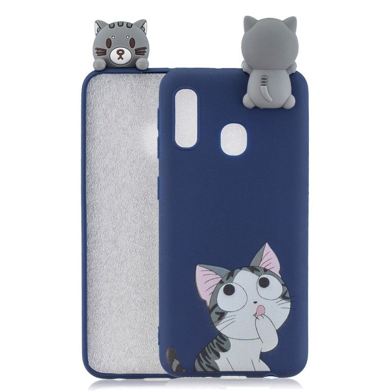 Hoesje voor Samsung Galaxy A20e Grappige 3D Kat